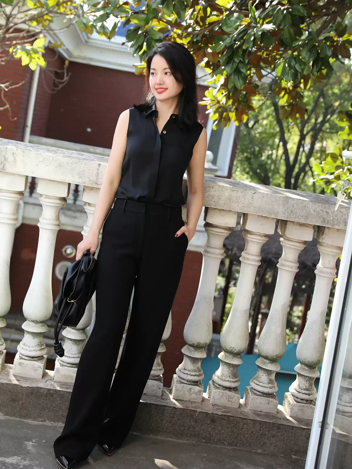 进口三醋酸 裤型超好职业长裤休闲裤窄阔腿裤女裤子设计感高级